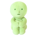 Set on a transparent background, "Hugging Knees" SMISKI sits with knees to chest.